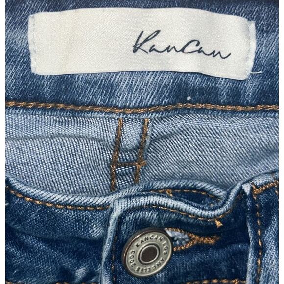 KanCan Distressed Button Fly High-Rise Skinny Jeans Size 5 26X26 - Picture 6 of 7
